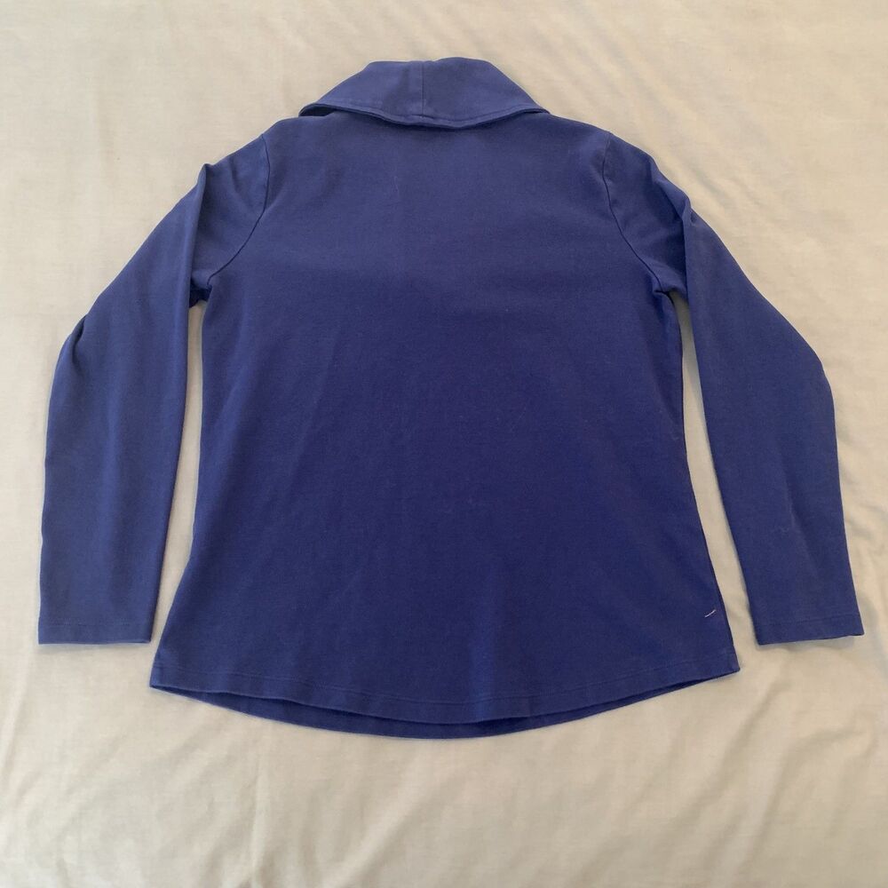 LL Bean Pullover Womens Small Petite Shawl Collar Long Sleeve Top Casual Layerin - Picture 7 of 8
